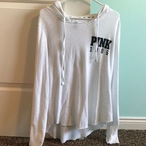 White PINK pullover hoodie